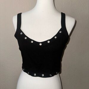 Black Studded Women's Top